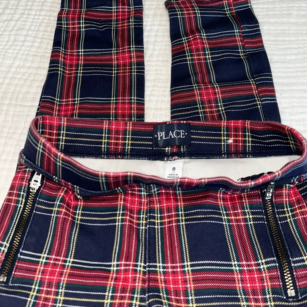 The Children's‎ Place Red and Blue Plaid Leggings